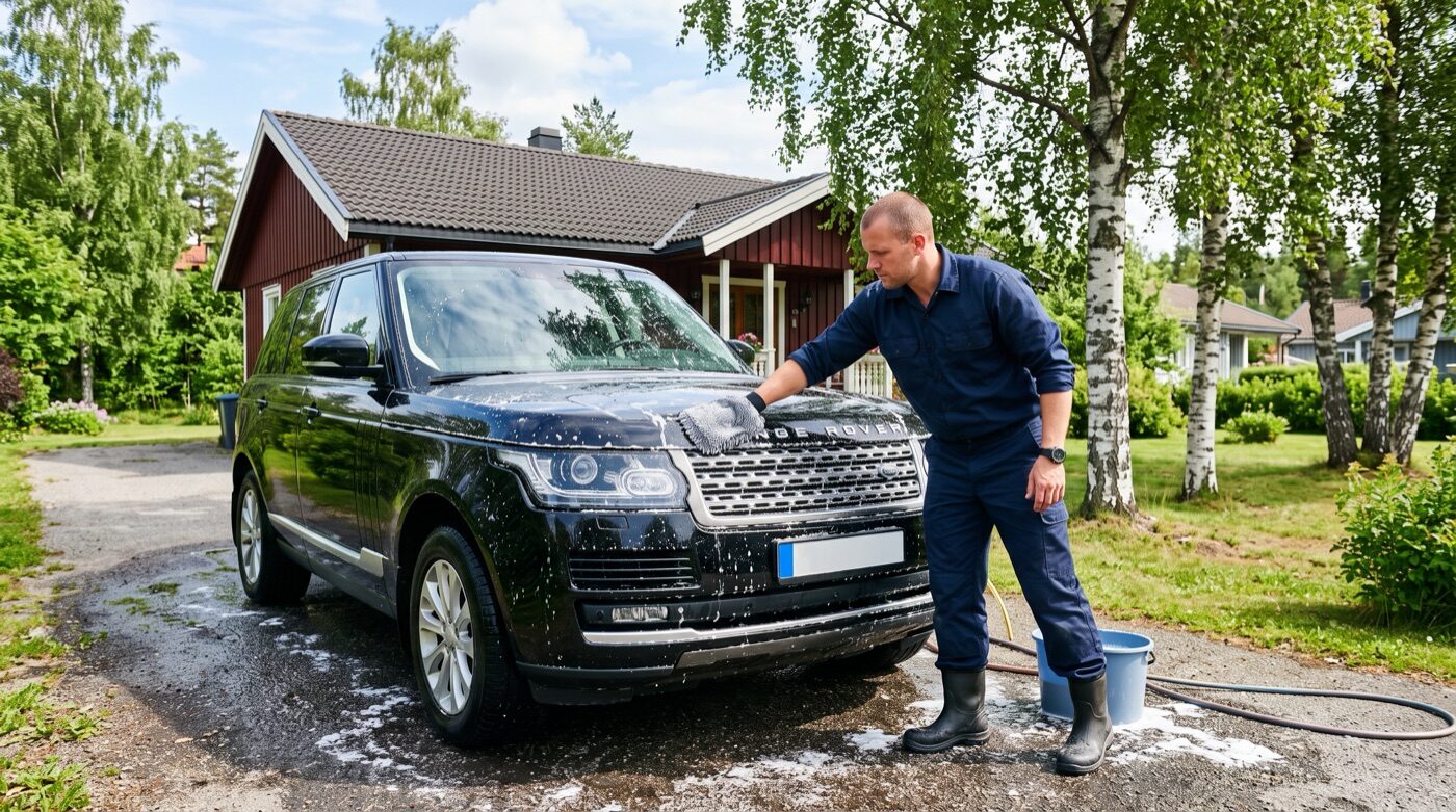 Profesjonell bilpleie — håndvask av bil